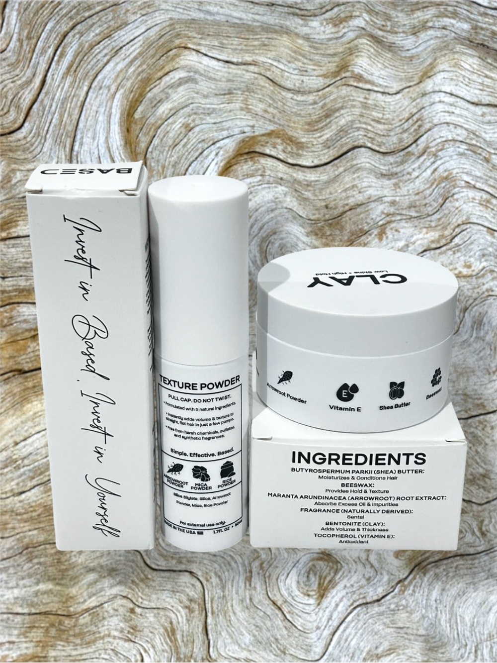 BASED Matte Texture Duo Hair Clay + Powder Volumizing Matte Hold Set NIB - Picture 7 of 11